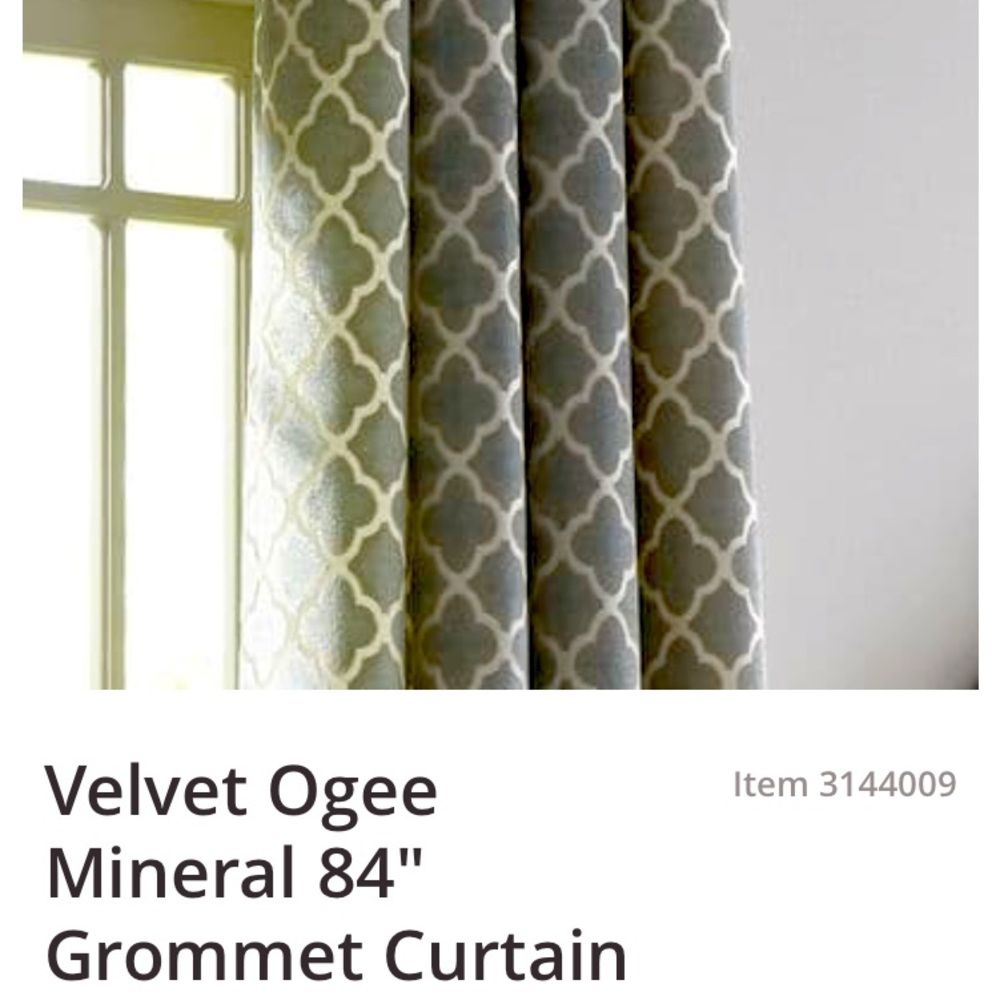 Pier one trellis velvet curtain